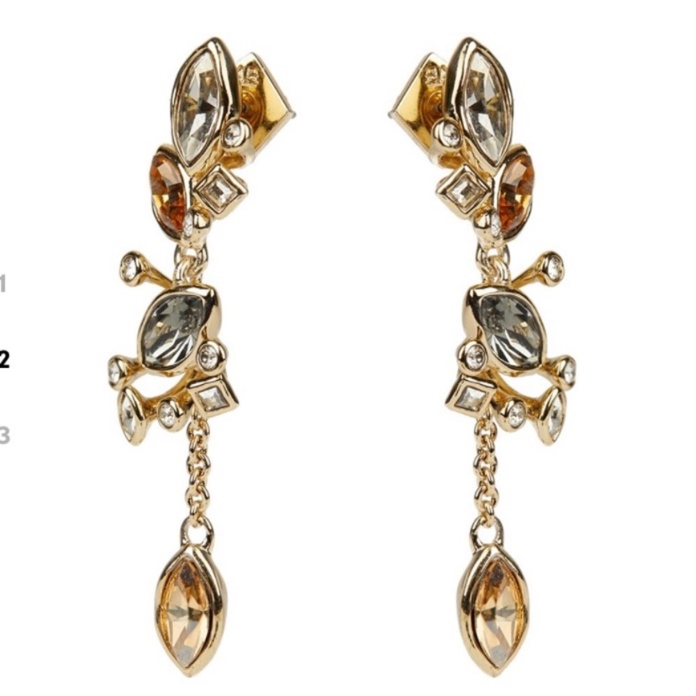 ALEXIS BITTAR Graceful Sculpted Dangling Crystal Post Earrings - Picture 4 of 11